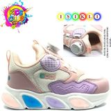 Kocamanlar Ayakkabı Cool Leon Akıllı Bağcıklı Işıklı Ortopedik Çocuk Spor Ayakkabı - Pudra
