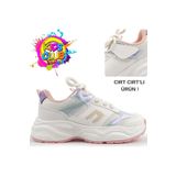 KOCAMANLAR Cool Birian Bağcık Görünümlü Cırt Cırtlı Sneaker Ortopedik Çocuk Spor Ayakkabı GÜMÜŞ