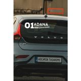 Kocamın Tasarımı Adana 01 Yumurtalık Kişiye Özel Plaka Sticker Kaliteli Şehir ve İlçe Sticker 40cm