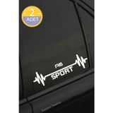 Kocamın Tasarımı Audi A6 Nabız Kalp Atışı Ritim A6 Araç Uyumlu Oto Sticker 2 Adet Beyaz 20*7CM