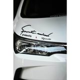 Kocamın Tasarımı Audi S Sport Mind Far Sticker Siyah Zemin Kırmızı Yazı Şerit Tasarım Oto Aksesuarı S Yazılı