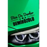 Kocamın Tasarımı Bayburt Demirözü Otomobil Stickerı Bayburt Bize De Derler Demirözülü 40x15 cm Araba Yazısı
