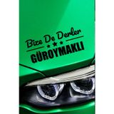 Kocamın Tasarımı Bitlis Güroymak Otomobil Stickerı Bitlis Bize De Derler Güroymaklı 40x15 cm Araba Yazısı