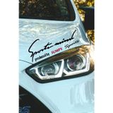 Kocamın Tasarımı Citroen Jumpy Sport Mind Oto Sticker Far Üstü Şerit Siyah Zemin Kırmızı Yazı Dekoratif Jumpy Yazılı