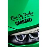 Kocamın Tasarımı Denizli Çardak Otomobil Stickerı Denizli Bize De Derler Çardaklı 40x15 cm Araba Yazısı