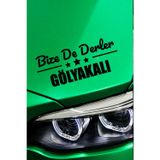 Kocamın Tasarımı Düzce Gölyaka Otomobil Stickerı Düzce Bize De Derler Gölyakalı 40x15 cm Araba Yazısı