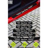 Kocamın Tasarımı Fiat Egea Cross Kapı ve Bagaj Eşiği Koruyucu Set Karbon Folyo Çizik Engelleyici Egea Cross Yazılı