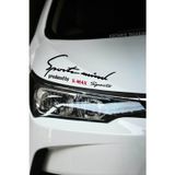 Kocamın Tasarımı Ford S-Max Sport Mind Far Sticker Siyah Zemin Kırmızı Yazı Şerit Tasarım Oto Aksesuarı S-Max Yazılı