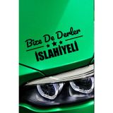 Kocamın Tasarımı Gaziantep İslahiye Otomobil Stickerı Gaziantep Bize De Derler İslahiyeli 40x15 cm Araba Yazısı
