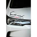Kocamın Tasarımı Honda Stream Sport Mind Şeritli Far Sticker Siyah Zemin Kırmızı Yazı Araca Özel Stream Yazılı