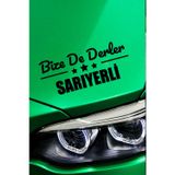 Kocamın Tasarımı İstanbul Sarıyer Otomobil Stickerı İstanbul Bize De Derler Sarıyerli 40x15 cm Araba Yazısı