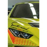 Kocamın Tasarımı MINI Cooper S Sport Mind Şeritli Far Sticker Özel Tasarım Siyah Kırmızı Yazılı Oto Sticker Cooper S
