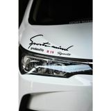 Kocamın Tasarımı Renault R 19 Sport Mind Far Sticker Siyah Zemin Kırmızı Yazı Şerit Tasarım Oto Aksesuarı R 19 Yazılı