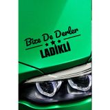 Kocamın Tasarımı Samsun Ladik Klasik Siyah Sticker Samsun Bize De Derler Ladikli 40x15 cm Araba Çıkartma