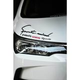 Kocamın Tasarımı Skoda Karoq Sport Mind Far Sticker Siyah Zemin Kırmızı Yazı Şerit Tasarım Oto Aksesuarı Karoq Yazılı