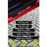 Kocamın Tasarımı Tofaş Serçe Çiziklere Karşı Dayanıklı Karbon Kapı Bagaj Koruma Seti Sticker Folyo Serçe Yazılı