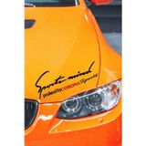Kocamın Tasarımı Toyota Corona Sport Mind Far Üstü Sticker Siyah Zemin Kırmızı Yazı Şerit Tasarım Oto Aksesuarı Coron