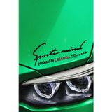 Kocamın Tasarımı Toyota Cressida Sport Mind Far Yazı Sticker Siyah Zemin Kırmızı Şeritli Oto Tasarım Cressida Yazılı