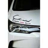 Kocamın Tasarımı Toyota Letiace Sport Mind Far Sticker Siyah Zemin Kırmızı Yazı Şerit Tasarım Oto Aksesuarı Letiace Yazılı