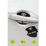 Kocamın Tasarımı Toyota Yaris Cross Kapı İçi Çukur Bölgeleri İçin Karbon Desenli Çizik Koruma Folyo Takımı Yaris Cros