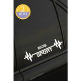 Kocamın Tasarımı Volkswagen EOS Nabız Kalp Atışı Ritim EOS Araç Uyumlu Oto Sticker 2 Adet Beyaz 20*7CM