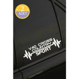Kocamın Tasarımı Volvo V40 Cross Country Nabız Kalp Atışı Ritim V40 Cross Country Araç Uyumlu Oto Sticker 2 Adet Beya