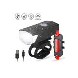 KocatepeBikeShop Su Geçirmez Usb Şarj Led Bisiklet Scooter Ön Far Arka Işık Lambası Işık Seti Bisiklet Far BL-02
