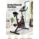 Kochler Spin Kondisyon Bisikleti – 4 kg Volanlı, Ayarlanabilir Dirençli Egzersiz Bisikleti Kırmızı - Spin Bike