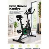 Kochler Spin Kondisyon Bisikleti – 4 kg Volanlı, Ayarlanabilir Dirençli Egzersiz Bisikleti Yeşil - Spin Bike