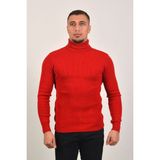 Koçmen Erkek Boğazlı Kazak K-0045 - Kırmızı