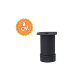 KOÇSAN Ayarlanabilir 8 cm Bingolu Siyah Metal Mobilya Ayağı, Lüks Metal Mobilya Ayak, Koltuk, Dolap