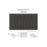 KOÇSAN Çekmece İçi Kaşıklık, Düzenleyici, Organizatör 86 CM X 49 CM-Antrasit