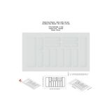 KOÇSAN Çekmece İçi Kaşıklık, Düzenleyici, Organizatör 86 CM X 49 CM-Beyaz