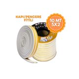 KOÇSAN Yapışkanlı Kapı, Pencere Fitili, Kapı & Pencere Bandı Contası, Beyaz 10 mt (5x2mt)