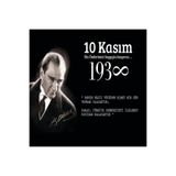 kocstudyo Atatürk 10 Kasım Posteri, 70 x 100 cm, İç ve Dış Mekan Vinil Branda Baskı