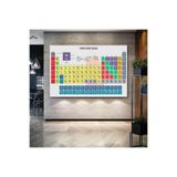 kocstudyo T2021474 Periyodik Tablo Cetvel Kimya Elementler Labaratuvar Dershane Okul Kanvas Tablo Çok Renkli,120 x 80