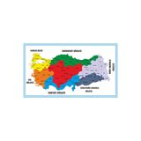kocstudyo Türkiye İller ve Bölgeler Haritası Poster 50x70 cm
