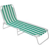 Koçtaş Curacao Yeşil Çizgili Şezlong 183 x 57 x 24 cm Çelik ve Suya Dayanıklı Kumaş - Çok Renkli