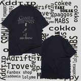Kod Presss Unisex Siyah Jon Snow V2 Dizi Game Of Thrones T-Shirt 360007TT