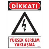 KOD:1111 Yüksek Gerilim 25x35 Uyarı Levhası