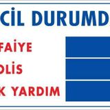 KOD:425 Acil Durum 25x35 Uyarı Levhası