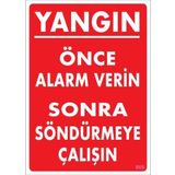 KOD:869 Yangın Nasıl Söndürülür 25x35 Uyarı Levhası
