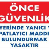 KOD:880 Yanıcı ve Parlayıcı Madde 25x35 Uyarı Levhası