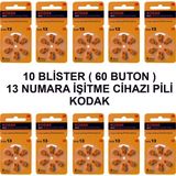 Kodak 13 Numara 10 Paket Kodak Işitme Cihazı Pili