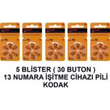 Kodak 13 Numara 5 Paket Kodak İşitme Cihazı Pili