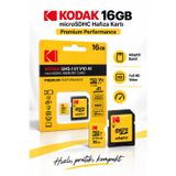 Kodak 16GB Microsdhc Hafıza Kartı Uhs-I U1 V10 A1 Class 10 85 Mb/s Full Hd Destekli Sd Adaptörlü