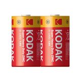 Kodak 2 Adet D Büyük Boy Çinko Karbon Shrink Pil 1.5 V Tek Kullanımlık Uzun Süreli Güç