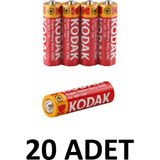Kodak 20 Adet Aa Çinko Karbon Kalem Pil