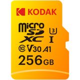 Kodak 256GB Micro SD UHS-I U3/V30/A1 Yellow Kart + Adaptör