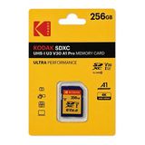 Kodak 256gb Sdxc Uhs-ı U3 V30 PRO 4K Ultra HD Video Kayıt Destekli Fotoğraf Makinesi ve Kamera Uyumlu Hafıza Kartı